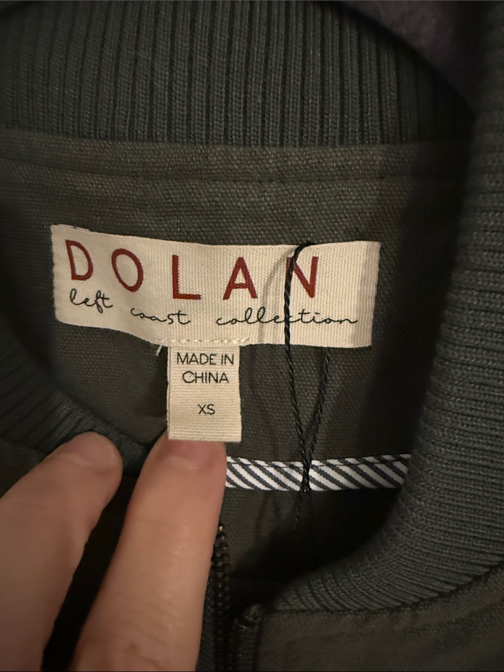 Dolan Anthropologie Olive Puff Sleeve Bomber Jacket XS Utility Cropped - Picture 8 of 9